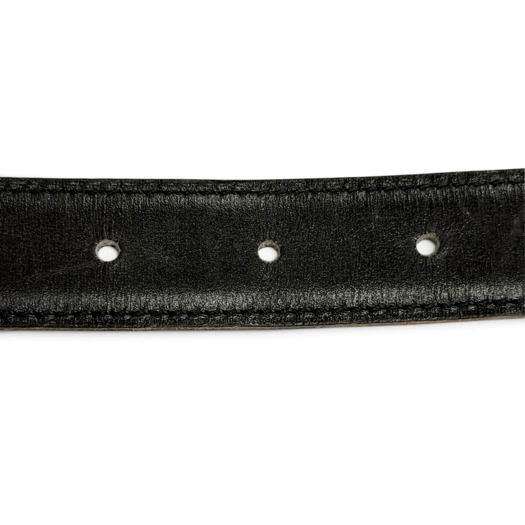 Very Good HERMES belt Margiela era Constance reversible leather black leather