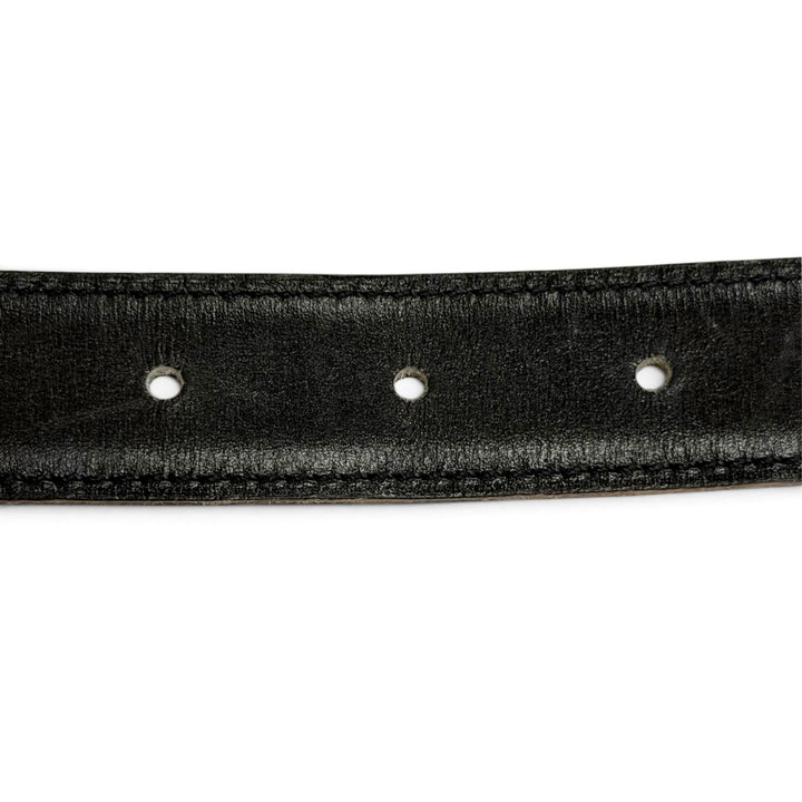 Very Good HERMES belt Margiela era Constance reversible leather black leather