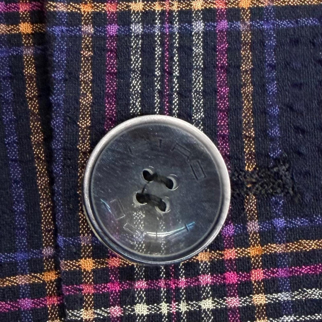 Pristine ETRO tailored jacket Seersucker fabric with check pattern