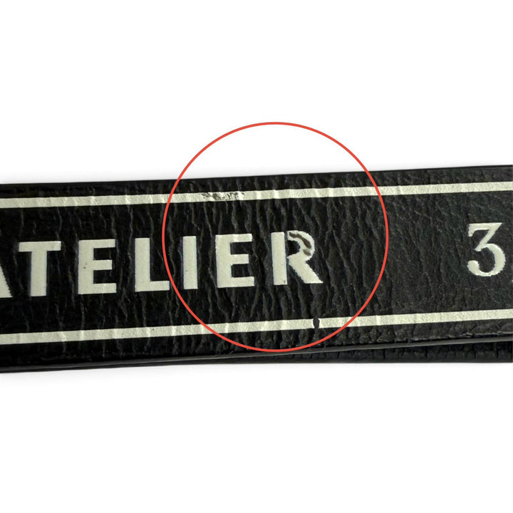 Excellent Christian Dior belt Atelier Logo leather belt black 4254PLXXYH03E