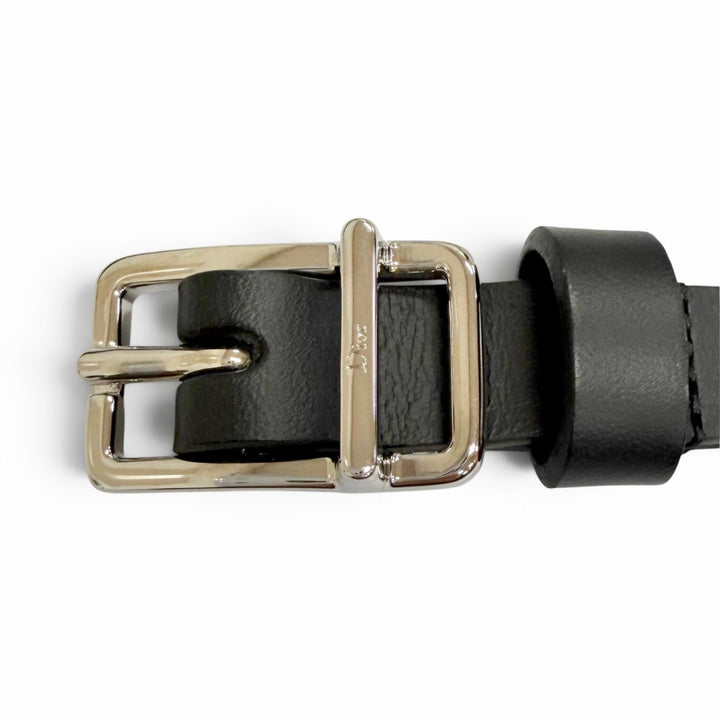 Excellent Christian Dior belt Atelier Logo leather belt black 4254PLXXYH03E