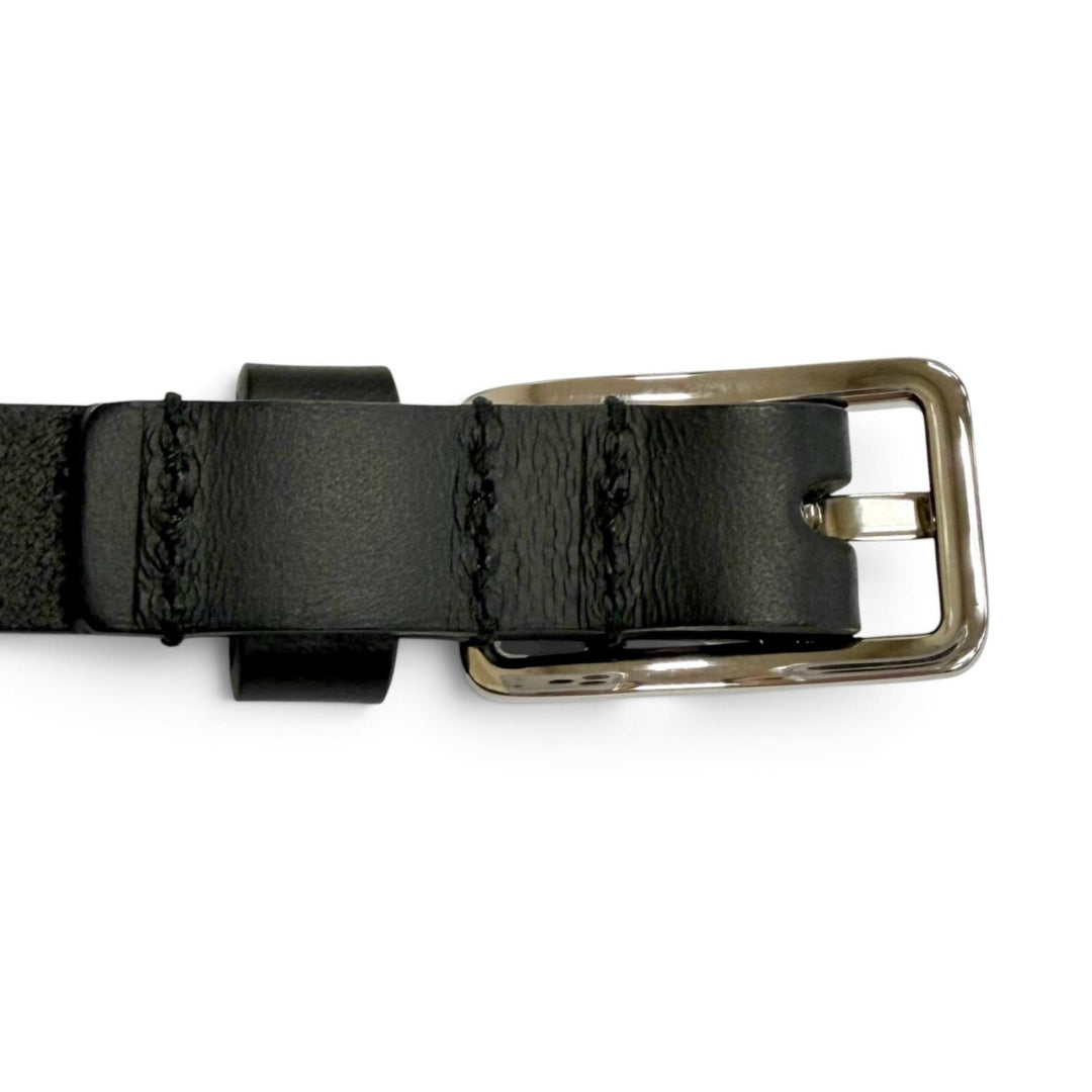 Excellent Christian Dior belt Atelier Logo leather belt black 4254PLXXYH03E