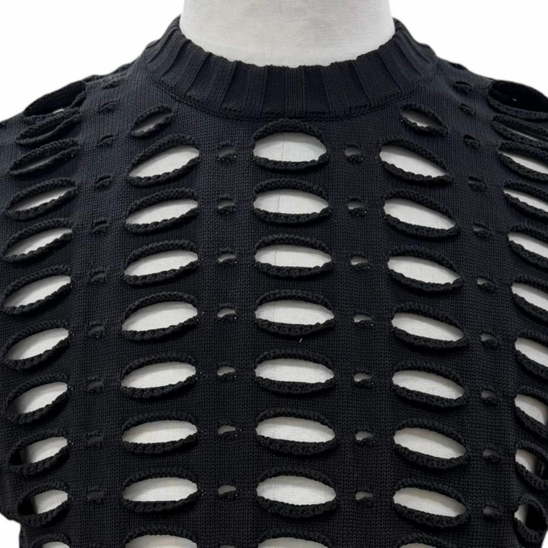 Excellent CFCL Best FACADE VENTS VEST 3D knitting black mens 1 CF006KN033