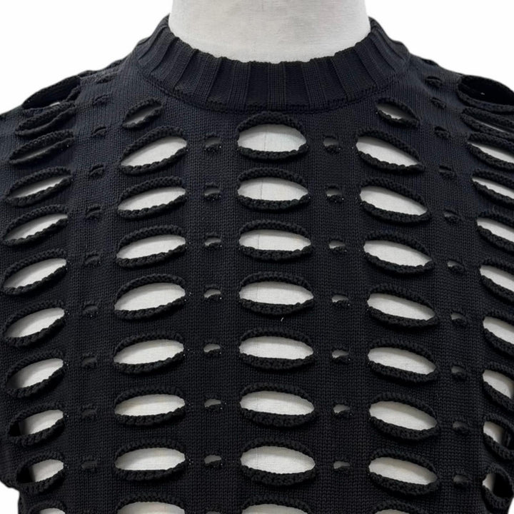 Excellent CFCL Best FACADE VENTS VEST 3D knitting black mens 1 CF006KN033