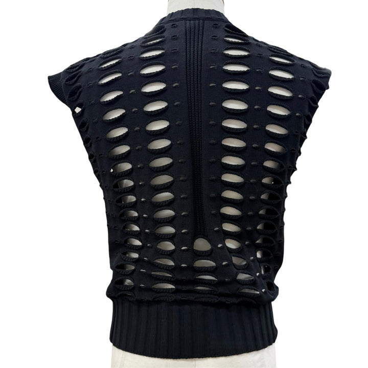 Excellent CFCL Best FACADE VENTS VEST 3D knitting black mens 1 CF006KN033
