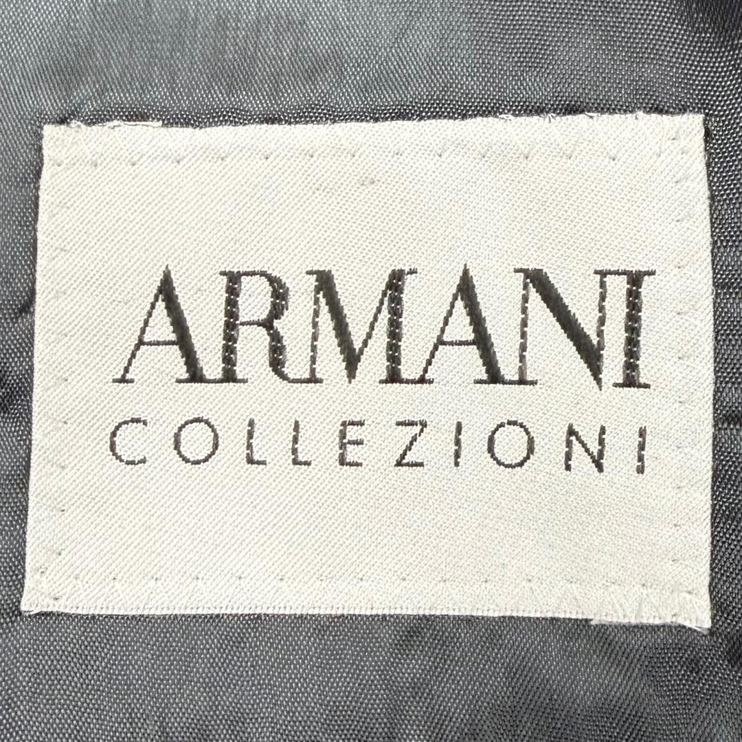 Pristine ARMANI COLLEZIONI two-piece set Striped single suit Dark gray wool mens