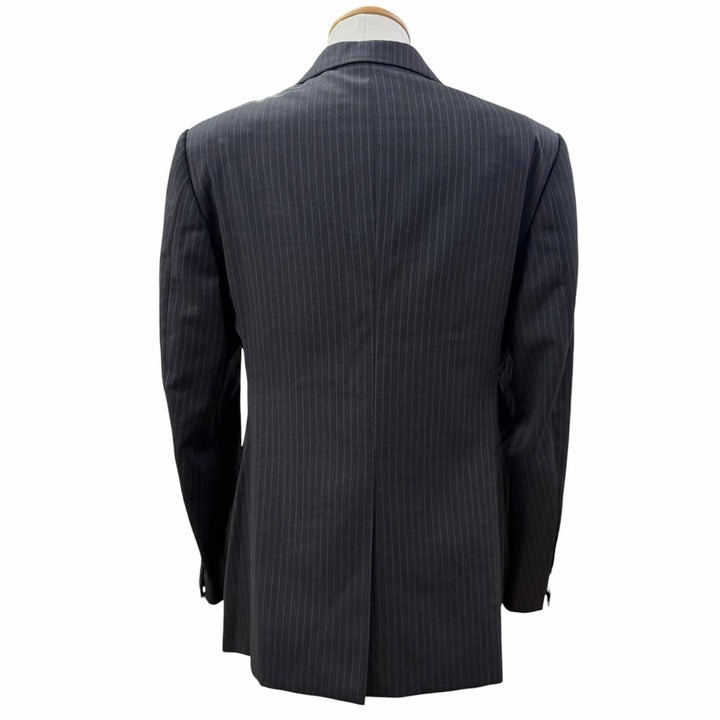 Pristine ARMANI COLLEZIONI two-piece set Striped single suit Dark gray wool mens