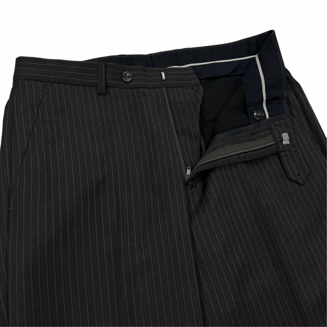 Pristine ARMANI COLLEZIONI two-piece set Striped single suit Dark gray wool mens