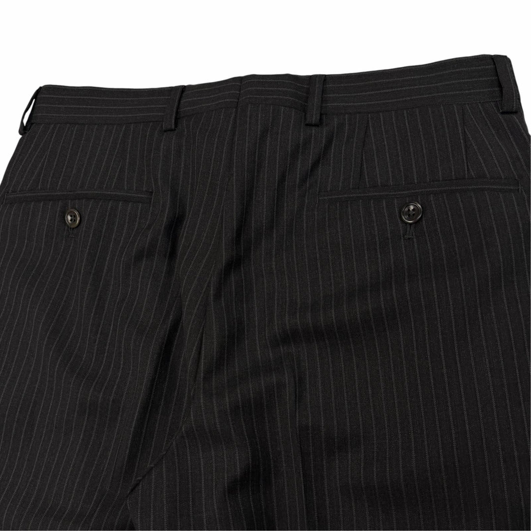 Pristine ARMANI COLLEZIONI two-piece set Striped single suit Dark gray wool mens