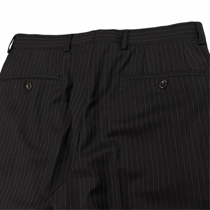 Pristine ARMANI COLLEZIONI two-piece set Striped single suit Dark gray wool mens