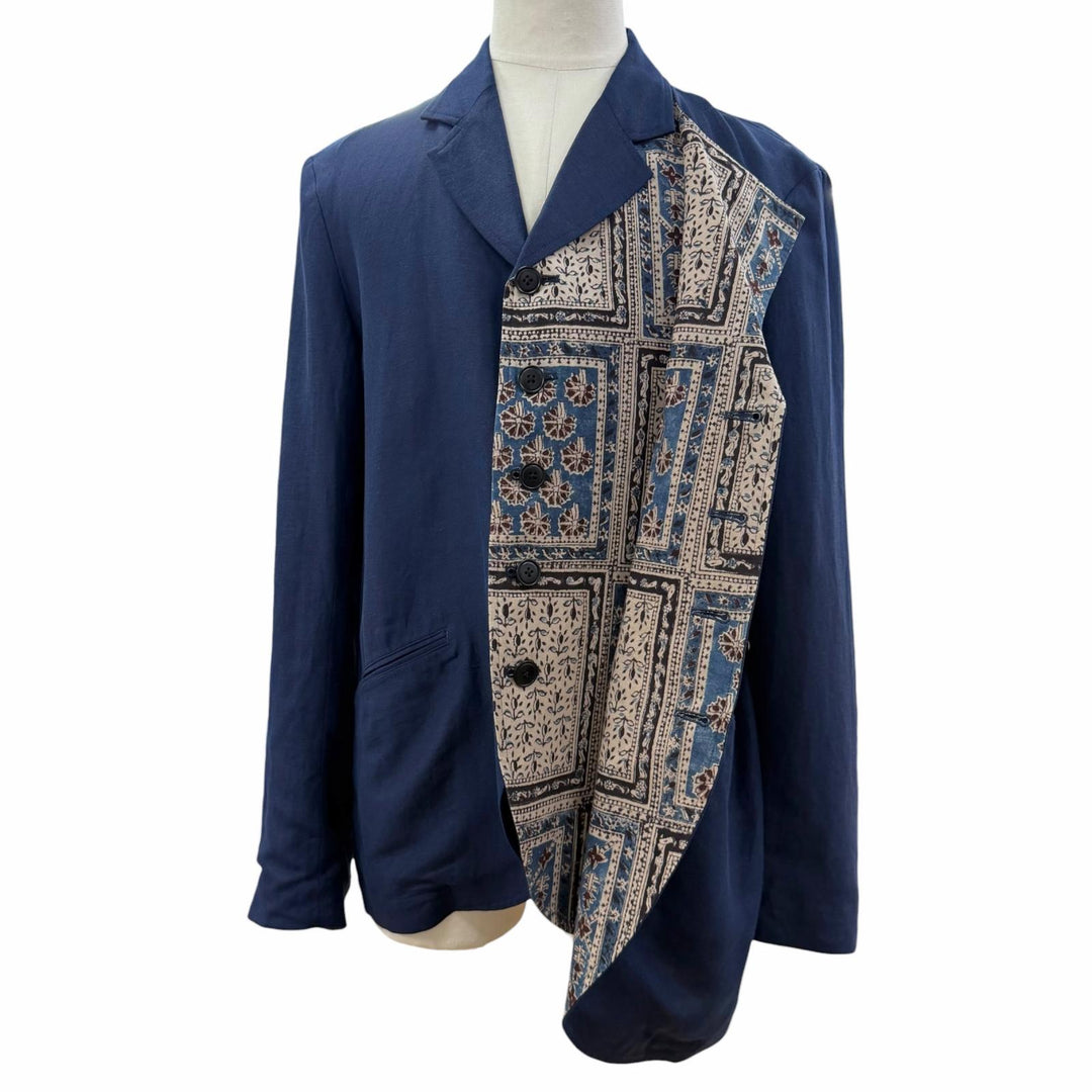 Excellent SYTE YOHJI YAMAMOTO tailored jacket Layered Design linen 3 UI-JI7-808