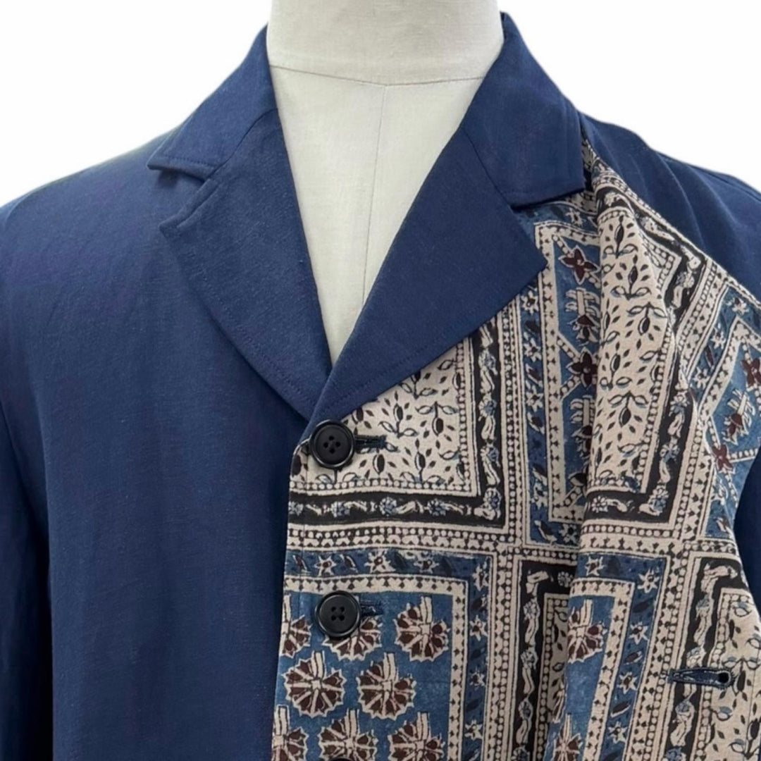 Excellent SYTE YOHJI YAMAMOTO tailored jacket Layered Design linen 3 UI-JI7-808