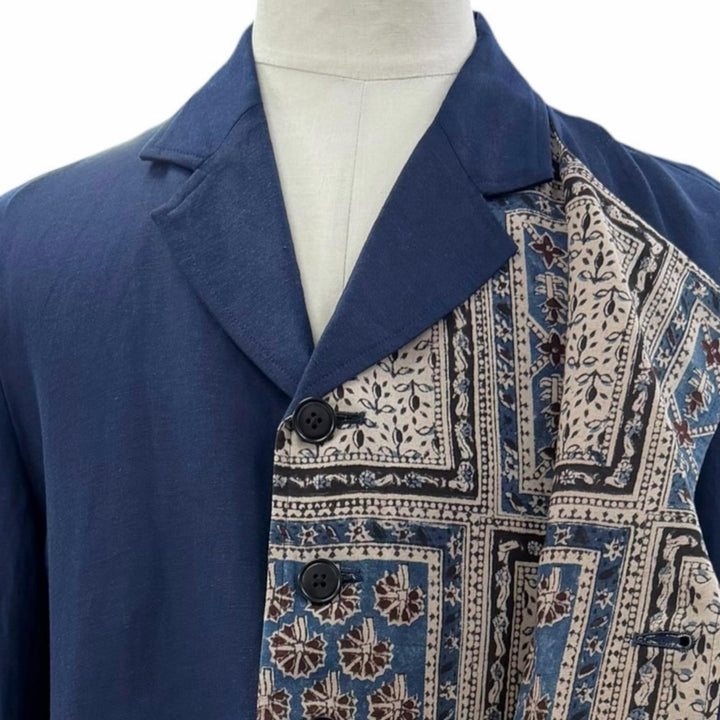 Excellent SYTE YOHJI YAMAMOTO tailored jacket Layered Design linen 3 UI-JI7-808