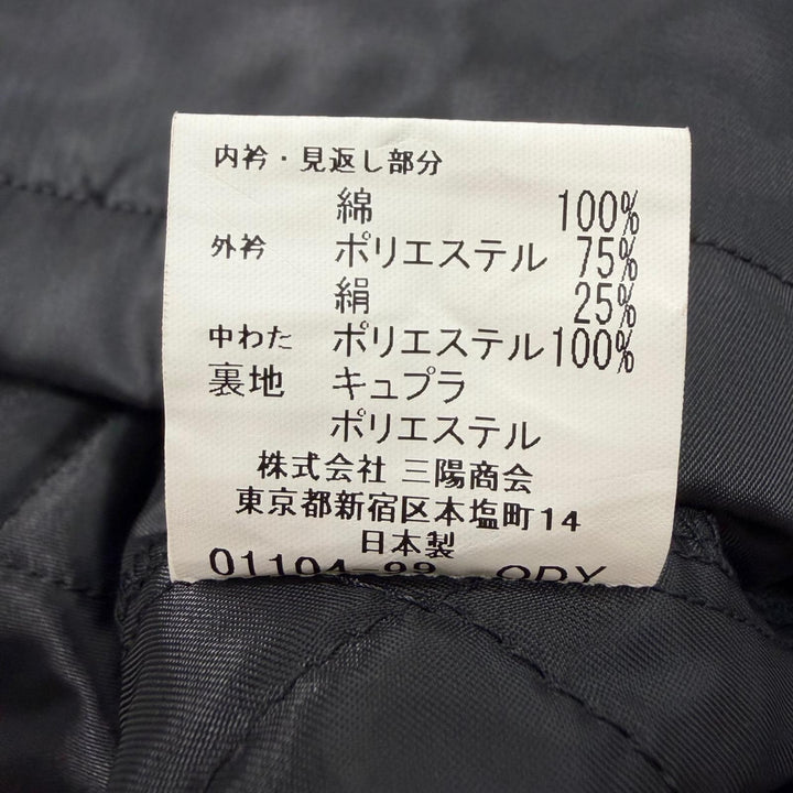 Excellent BURBERRY LONDON coat Silk blend quilted liner with padding black L