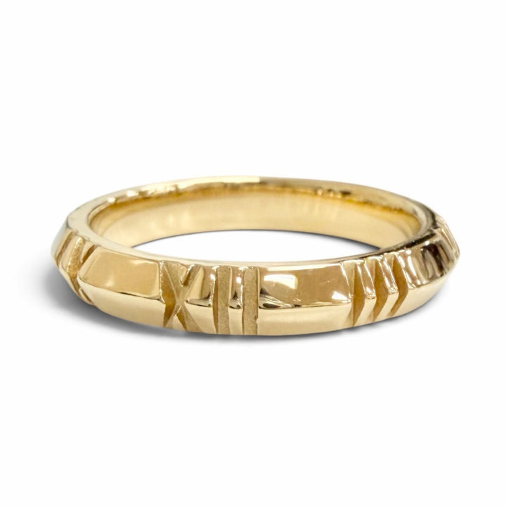 Excellent TIFFANY&Co. Atlas X Closed Ring 750(YG) K18 Yellow Gold AU750 Women