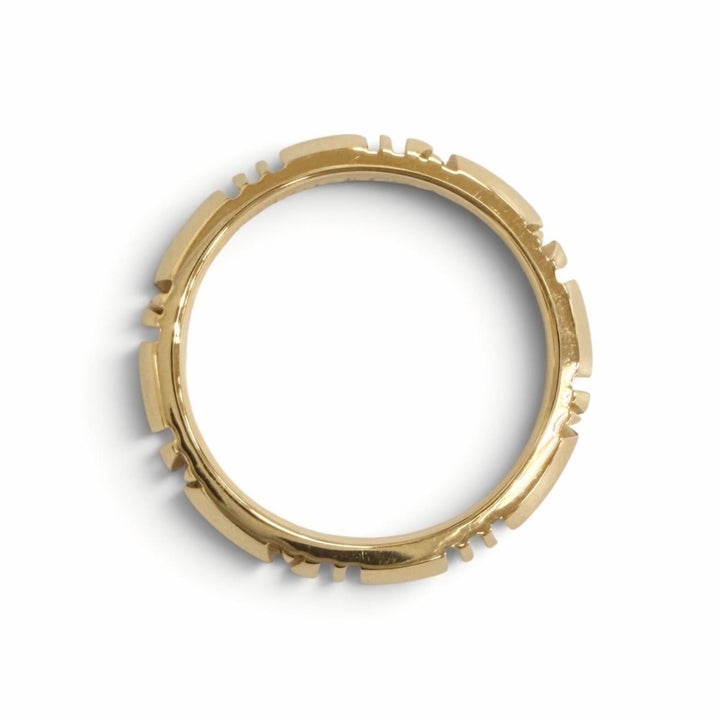 Excellent TIFFANY&Co. Atlas X Closed Ring 750(YG) K18 Yellow Gold AU750 Women