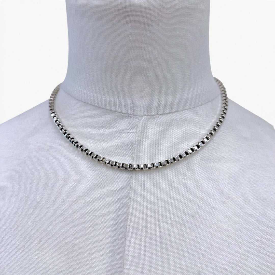 Great TIFFANY&Co. Necklace Venetian Chain Silver 925 mens