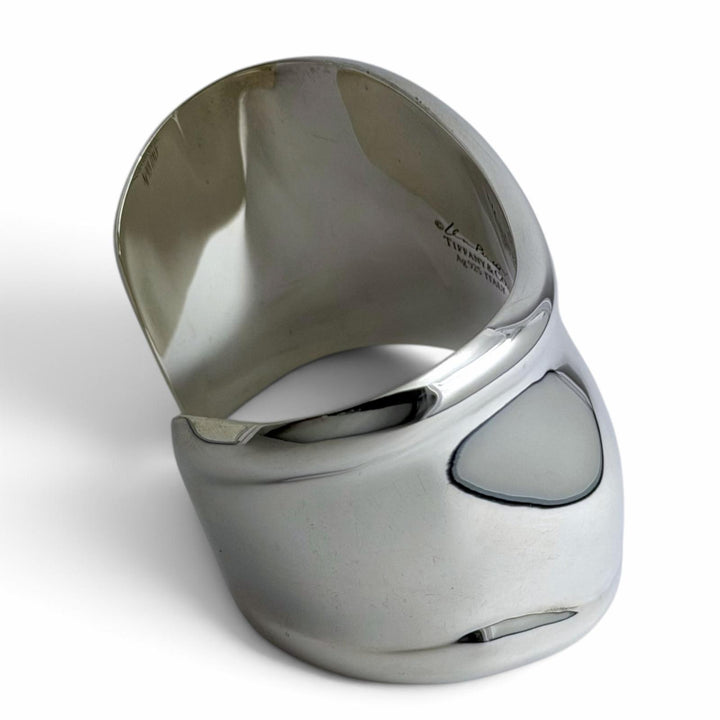 Great TIFFANY&Co. Bangle Bone Cuff Bracelet for Left Hand Silver AG925 mens