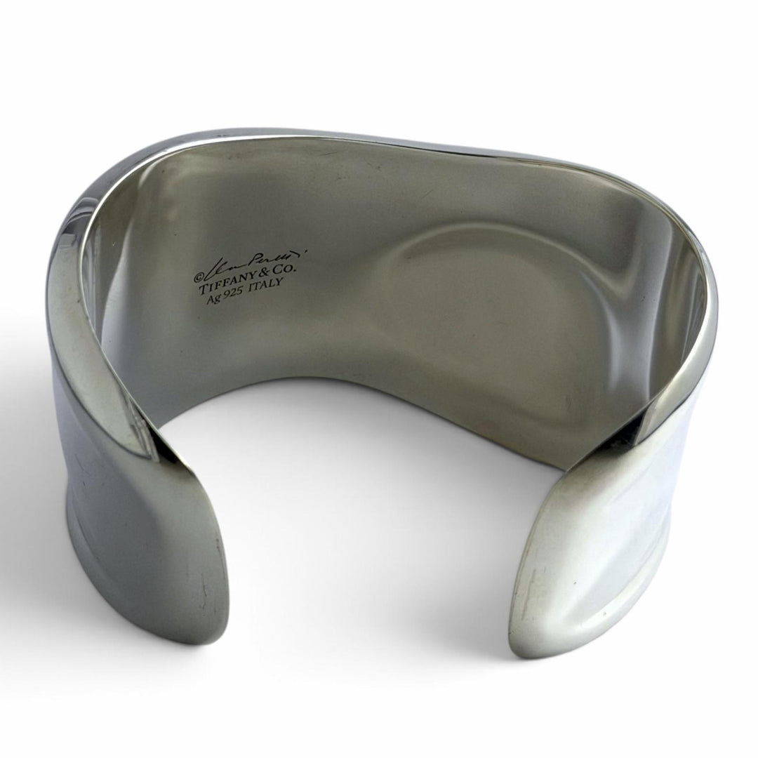 Great TIFFANY&Co. Bangle Bone Cuff Bracelet for Left Hand Silver AG925 mens