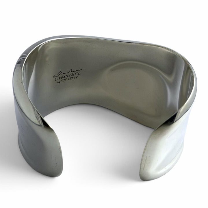 Great TIFFANY&Co. Bangle Bone Cuff Bracelet for Left Hand Silver AG925 mens