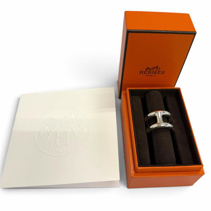 Pristine HERMES Ring ring Osmoz GM Silver AG925 mens IT 58