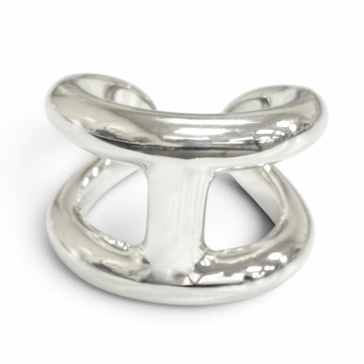 Pristine HERMES Ring ring Osmoz GM Silver AG925 mens IT 58