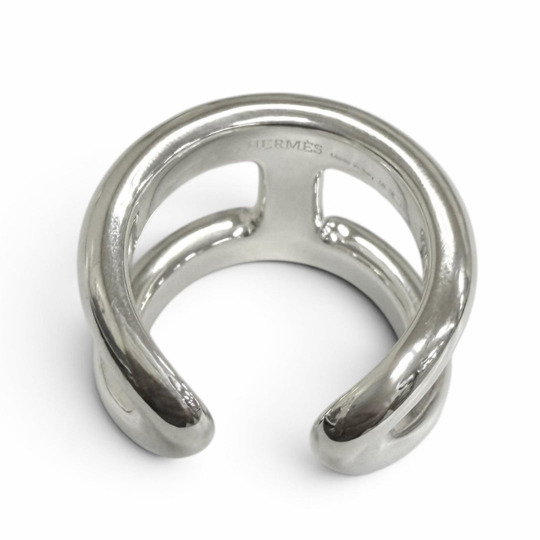 Pristine HERMES Ring ring Osmoz GM Silver AG925 mens IT 58