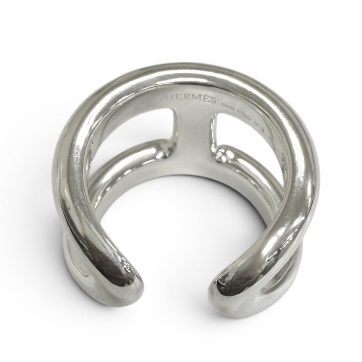 Pristine HERMES Ring ring Osmoz GM Silver AG925 mens IT 58