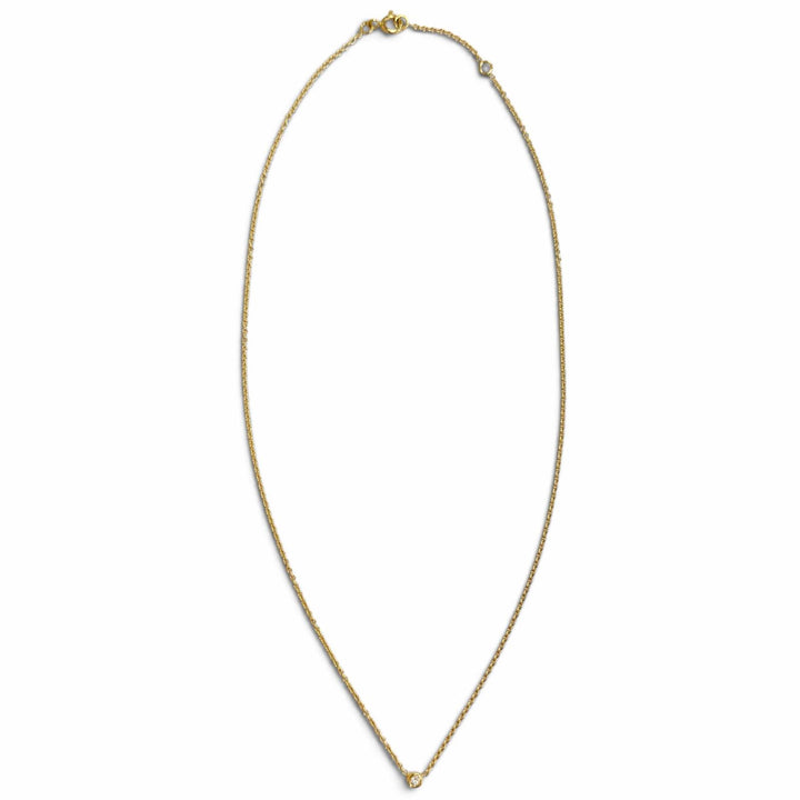 Excellent Christian Dior Mimiwi 1P Diamond Necklace 750 (YG) K18 Gold MIM95001