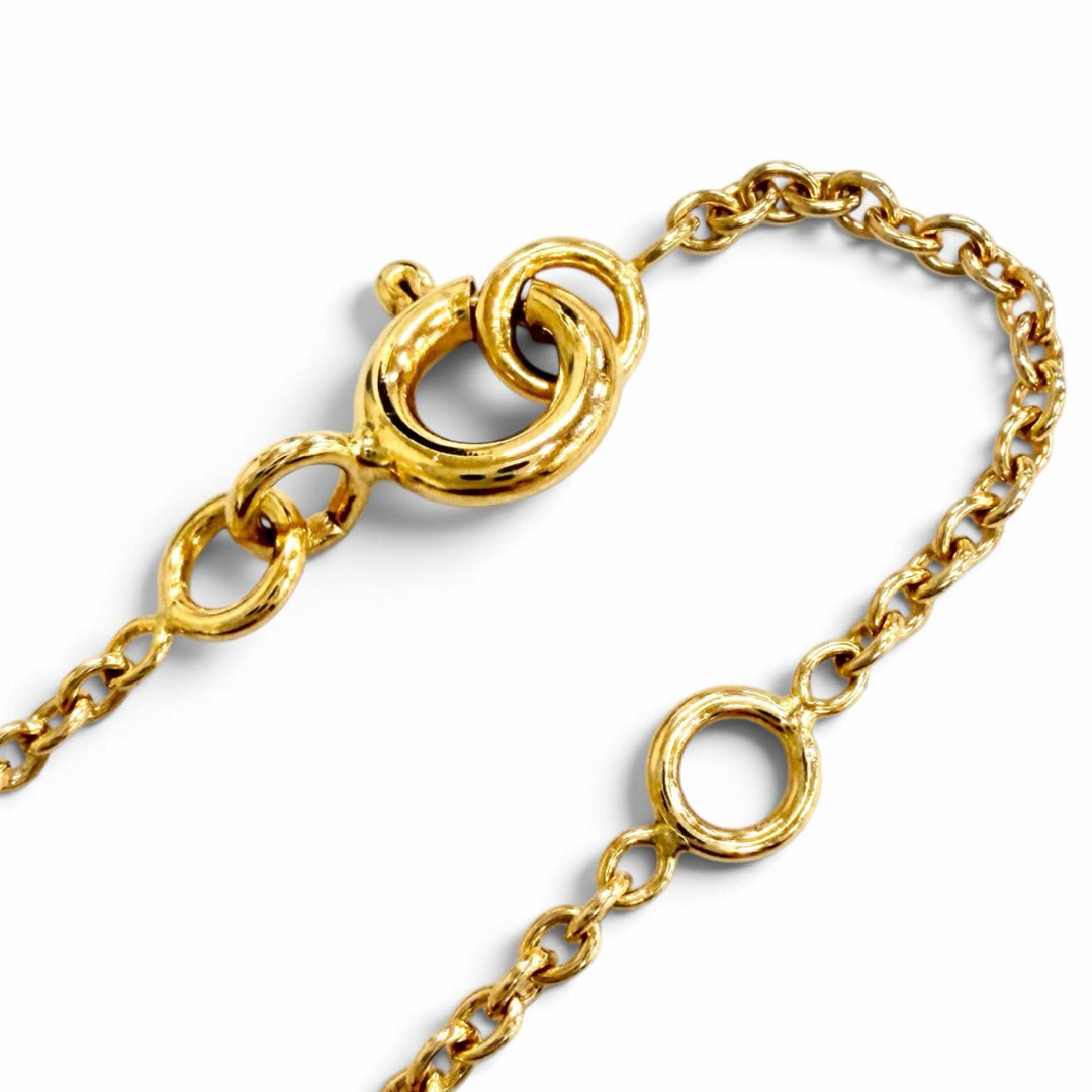 Excellent Christian Dior Mimiwi 1P Diamond Necklace 750 (YG) K18 Gold MIM95001
