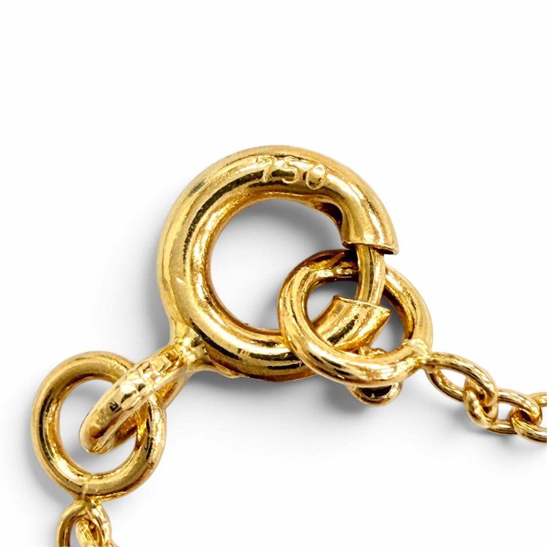 Excellent Christian Dior Mimiwi 1P Diamond Necklace 750 (YG) K18 Gold MIM95001