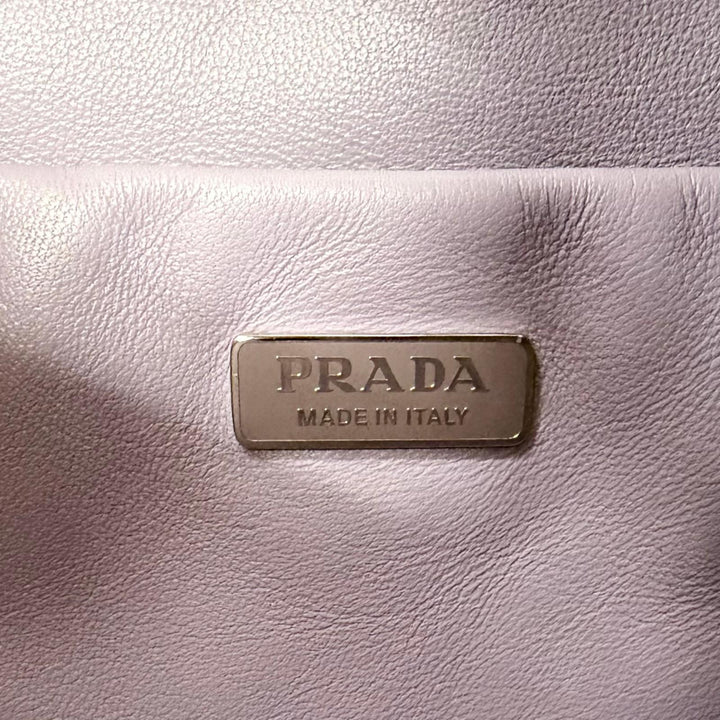 Great PRADA Pouch Wish Pouch Logo drawstring bag purple Nappa leather 1NK063