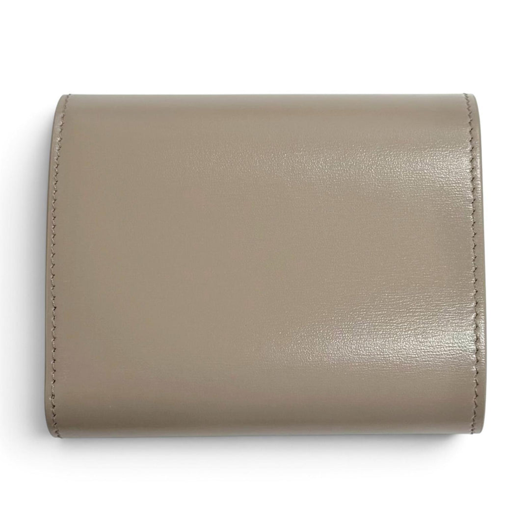 Pristine CELINE Tri-fold wallet Trionf Small Flap Wallet Shinycalfskin 10D783DPV