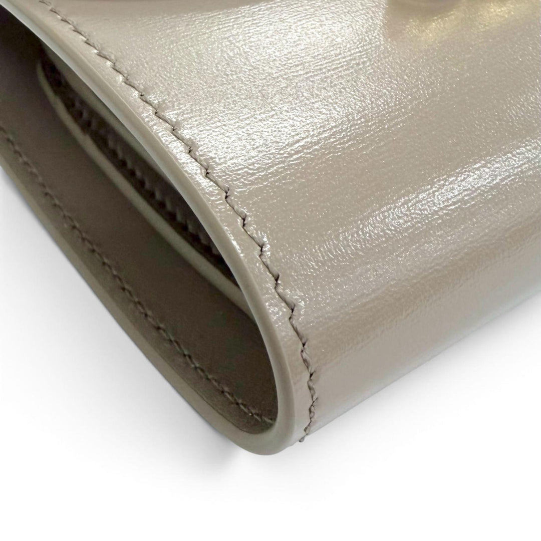 Pristine CELINE Tri-fold wallet Trionf Small Flap Wallet Shinycalfskin 10D783DPV