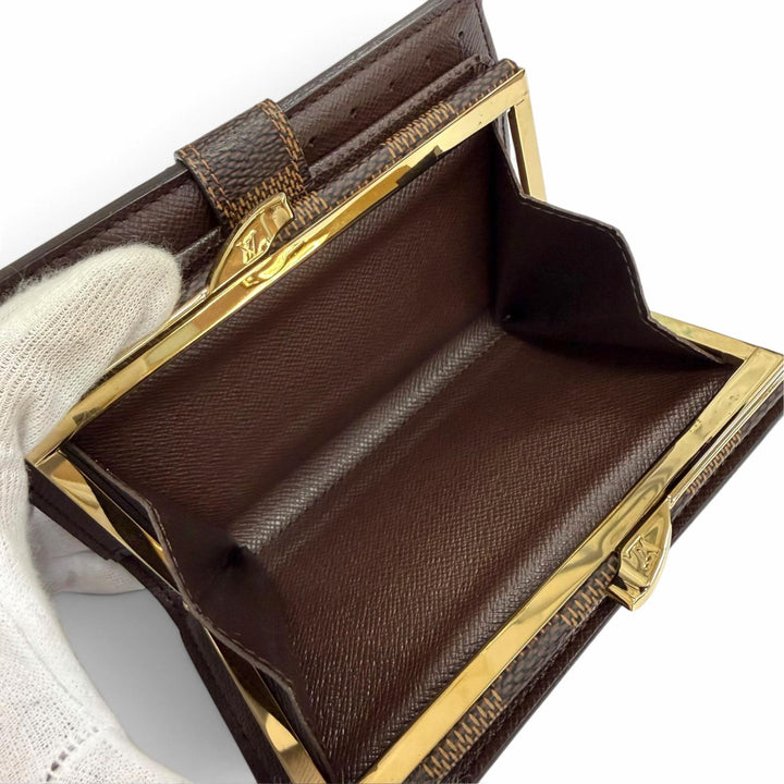 Excellent LOUIS VUITTON Damier Portefeuille Viennois Sword wallet N61674