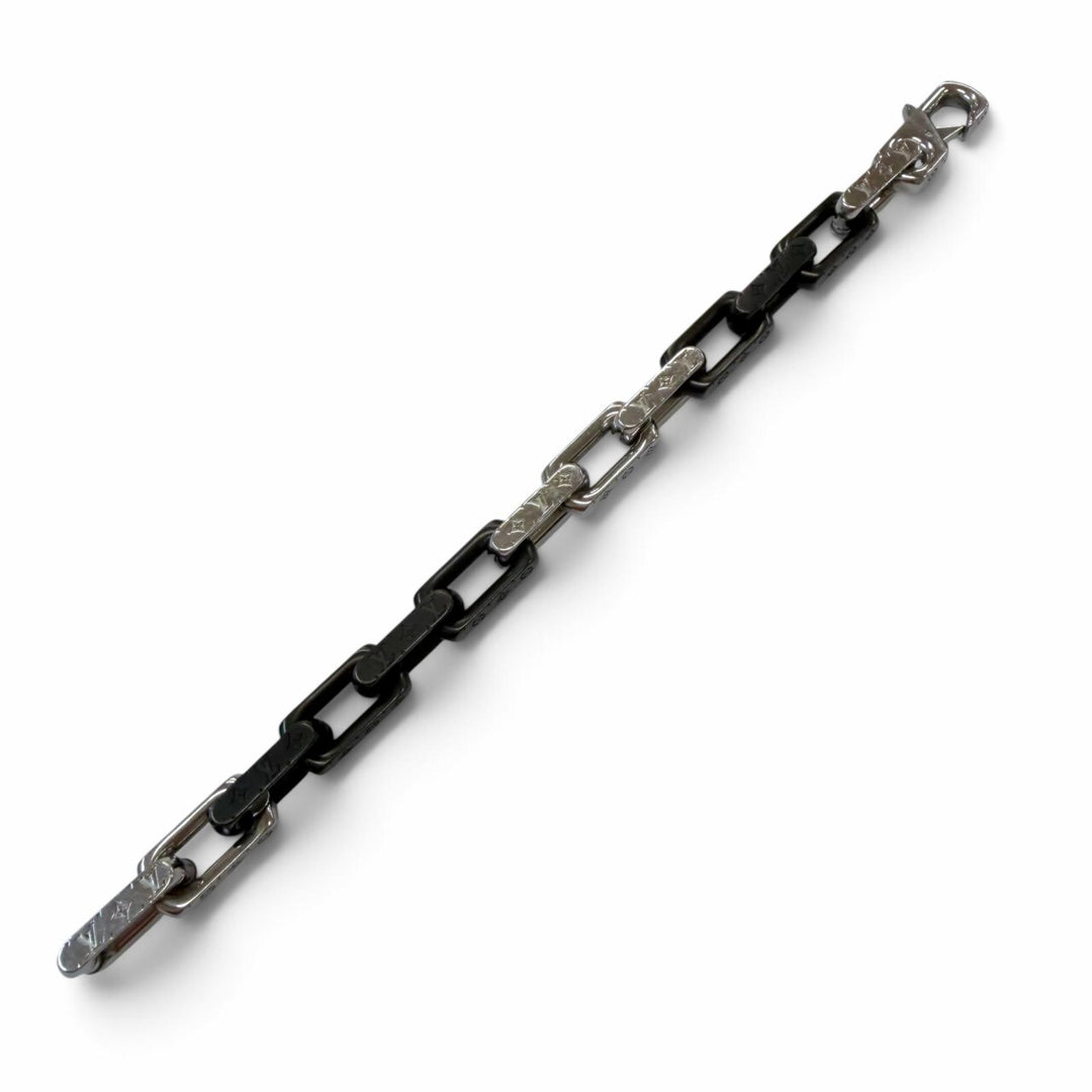 Very Good LOUIS VUITTON bracelet Bracelet Monogram Chain Silver ー mens M00686