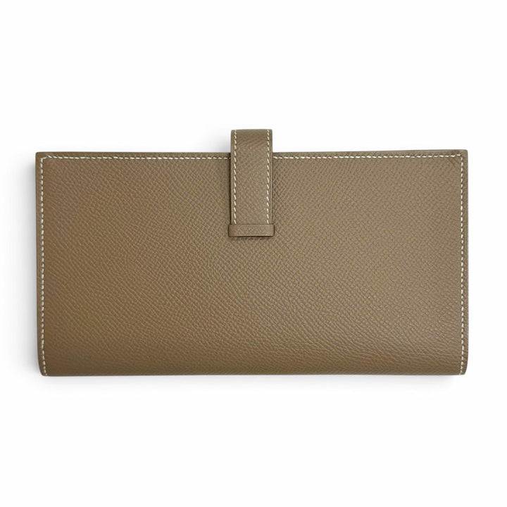 Excellent HERMES Purse Beansufla Bifold Wallet Epsom Leather Women