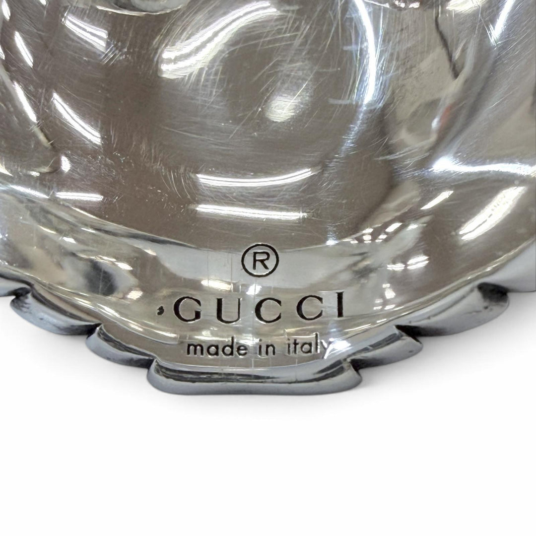 Great GUCCI Ring ring Interlocking G Garden Snake Tiger Head Silver 925 mens 14