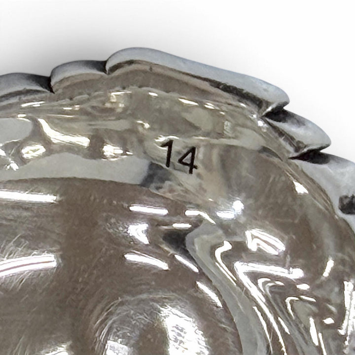Great GUCCI Ring ring Interlocking G Garden Snake Tiger Head Silver 925 mens 14