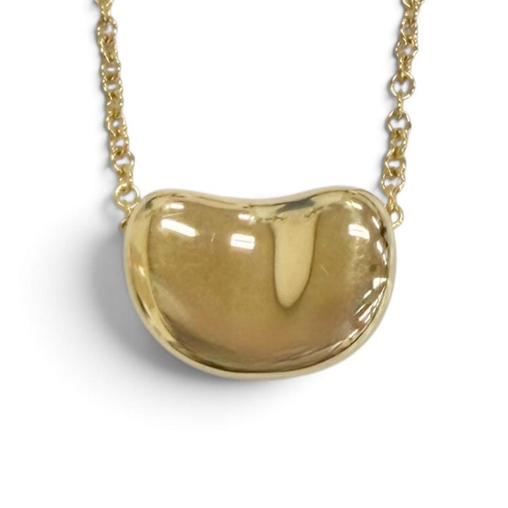 Excellent TIFFANY&Co. Necklace Bean Design Pendant 750(YG) Yellow Gold 750 Women