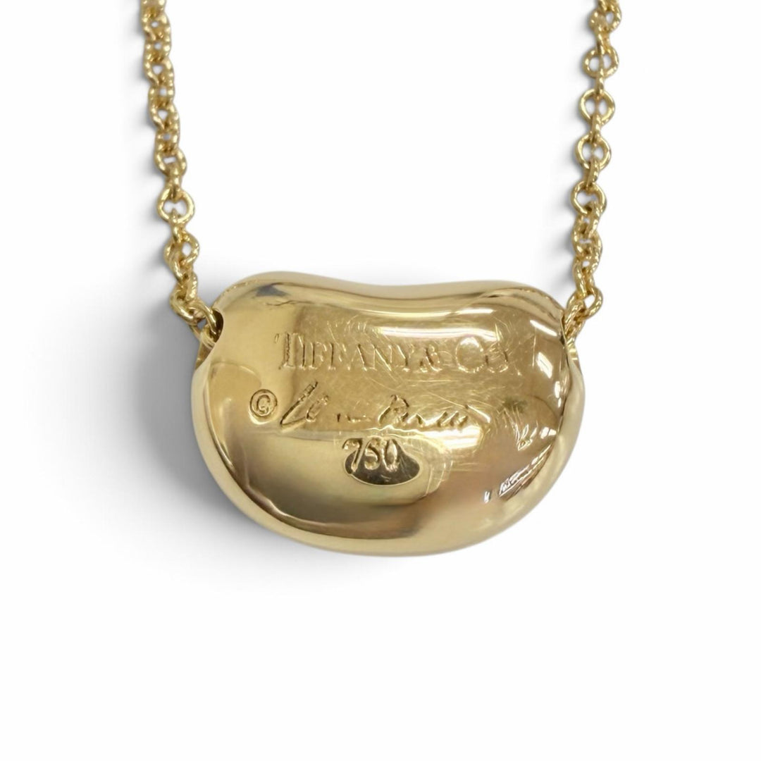 Excellent TIFFANY&Co. Necklace Bean Design Pendant 750(YG) Yellow Gold 750 Women