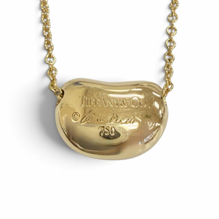 Excellent TIFFANY&Co. Necklace Bean Design Pendant 750(YG) Yellow Gold 750 Women