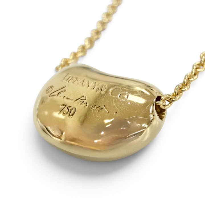 Excellent TIFFANY&Co. Necklace Bean Design Pendant 750(YG) Yellow Gold 750 Women