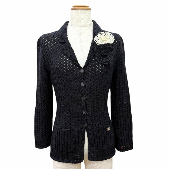 Great CHANEL Jacket Knitted jacket/cardigan COCO button FR 34 03P P21109