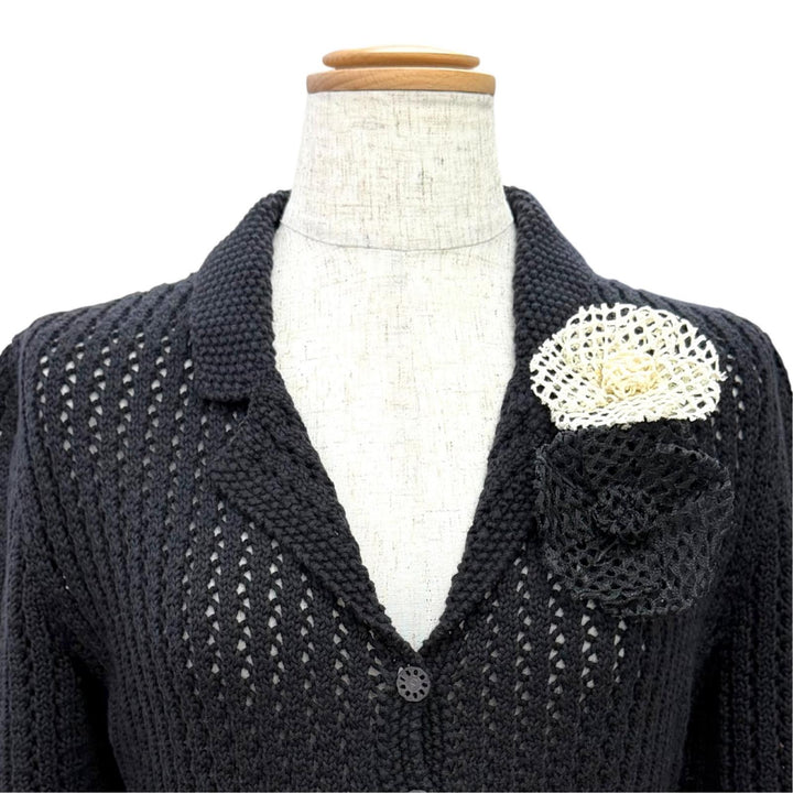 Great CHANEL Jacket Knitted jacket/cardigan COCO button FR 34 03P P21109