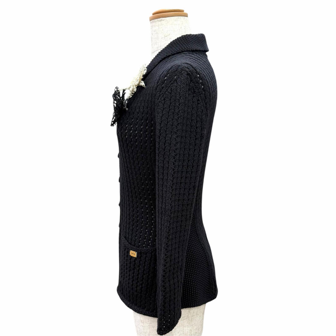 Great CHANEL Jacket Knitted jacket/cardigan COCO button FR 34 03P P21109