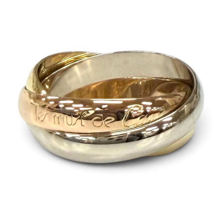 Excellent Cartier Ring ring Trinity Ring Classic Model 750(YG PG WG) 49