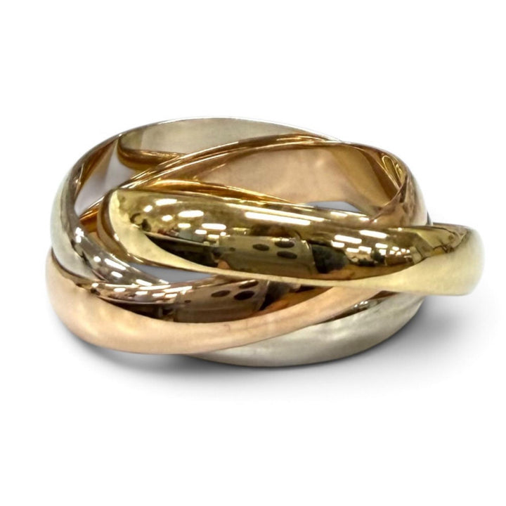 Excellent Cartier Ring ring Trinity Ring Classic Model 750(YG PG WG) 49