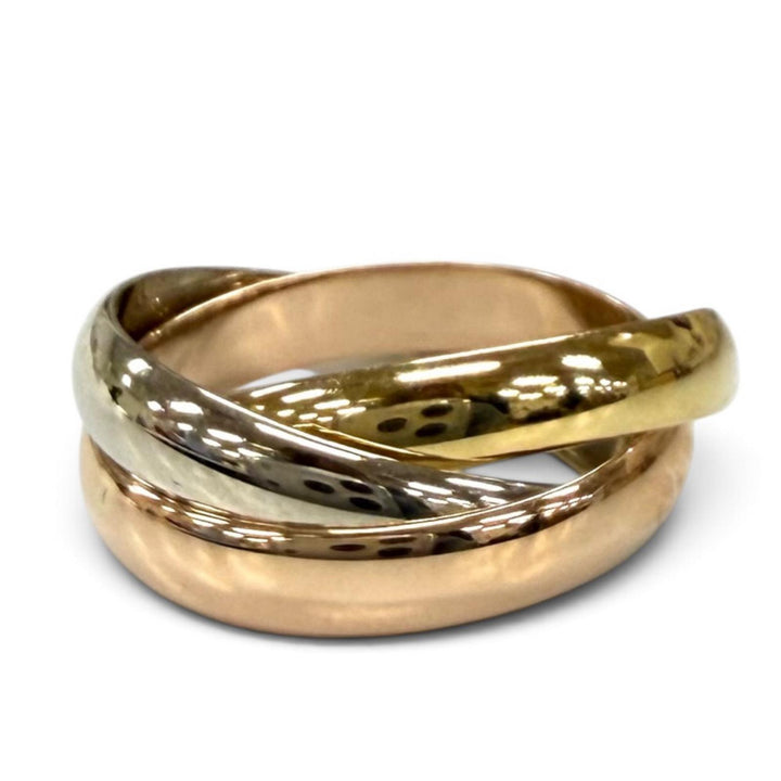 Excellent Cartier Ring ring Trinity Ring Classic Model 750(YG PG WG) 49