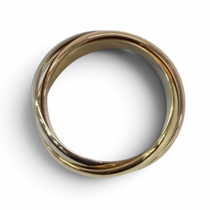 Excellent Cartier Ring ring Trinity Ring Classic Model 750(YG PG WG) 49